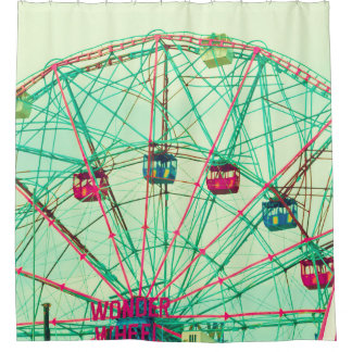 レトロポップ・アートのサマーカーニバル シャワーカーテン