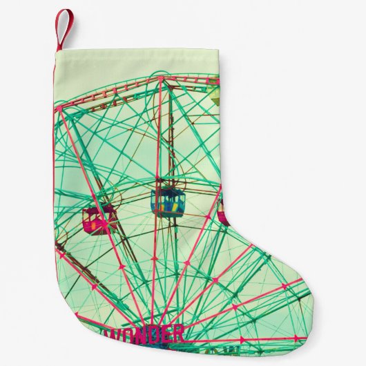 レトロポップ・アートのサマーカーニバル スモールクリスマスストッキング (正面)
