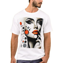 レトロポップ・アートのディヴァ：幾何学的エレガンス抽象芸術アート