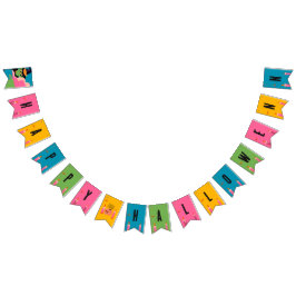 レトロポップ・アートのハロウィンヴィンテージ衣装パーティー バンティングフラッグ