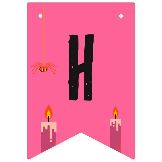 レトロポップ・アートのハロウィンヴィンテージ衣装パーティー バンティングフラッグ (第2の旗)