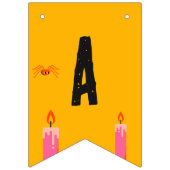 レトロポップ・アートのハロウィンヴィンテージ衣装パーティー バンティングフラッグ (第3の旗)