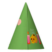 レトロポップ・アートのハロウィンヴィンテージ衣装パーティー パーティーハット (裏面)