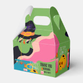 レトロポップ・アートのハロウィンヴィンテージ衣装パーティー フェイバーボックス (裏面サイド)