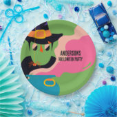 レトロポップ・アートのハロウィンヴィンテージ衣装パーティー ペーパープレート (パーティー)