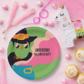 レトロポップ・アートのハロウィンヴィンテージ衣装パーティー ペーパープレート (パーティー)