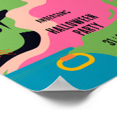 レトロポップ・アートのハロウィンヴィンテージ衣装パーティー ポスター (角)