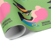 レトロポップ・アートのハロウィンヴィンテージ衣装パーティー ラッピングペーパー (ロールコーナー)