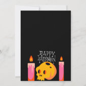 レトロポップ・アートのハロウィンヴィンテージ衣装パーティー 招待状 (裏面)