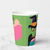 レトロポップ・アートのハロウィンヴィンテージ衣装パーティー 紙コップ (右)