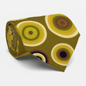 レトロポップ・アートの円パターン#2 ネクタイ (ロール)