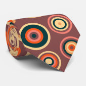 レトロポップ・アートの円パターン#3 ネクタイ (ロール)