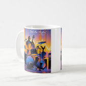 レトロポップ・アートの抽象芸術ミュージカル楽器 コーヒーマグカップ (正面左)