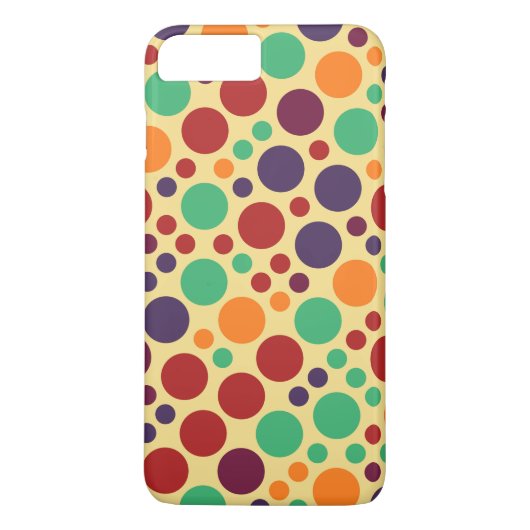 レトロポップ・アートの水玉模様パターン#2 Case-Mate iPhoneケース (裏面)