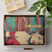 レトロポップ・アートの漫画イラストレーション 薄葉紙 (ギフト)