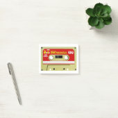レトロポップ・アートの音楽カセットDJ録音テープ側B ポストイット (オフィス)