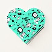 レトロポップ・アートの1950のスタイルノスタルジックグラフィックス ノートブック (裏面)