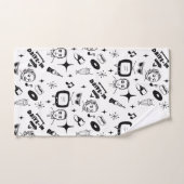 レトロポップ・アートの1950のスタイルノスタルジックグラフィックス ハンドタオル (ハンドタオル)