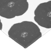 レトロポピーフローラアートパターン（白黒） テーブルクロス (アングル)