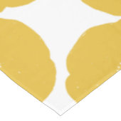 レトロポピーフローラアートパターン（黄と白） テーブルクロス (アングル)