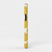 レトロポピーフローラアートパターン（黄色と白） Case-Mate iPhoneケース (裏面/右)