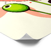 レトロポピー開花 – アートプリント ポスター (角)