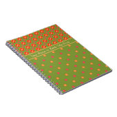 レトロポピー、水玉模様スパイラルノートブック、ジャーナル ノートブック (右側)