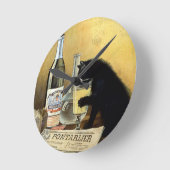 レトロポフランスのスター「アブザブルジョア」 ラウンド壁時計 (傾斜)