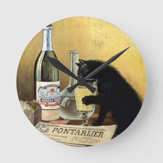 レトロポフランスのスター「アブザブルジョア」 ラウンド壁時計 (正面)