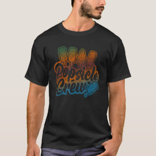 レトロポプシクル誕生日夏男性への女性の子供 Tシャツ