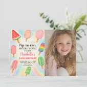 レトロポプシクル誕生日招待状 招待状 (スタンド正面)