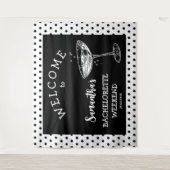 レトロポルカバチェロレッテバックドランドカクテル タペストリー (正面)