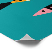 レトロポルトガルサルディーンズフィッシュヴィンテージトラベル ポスター (角)