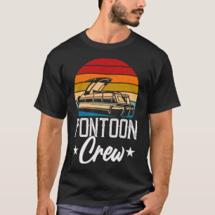 レトロポントゥーンクルーおもしろいメンボートキャプテンボート Tシャツ