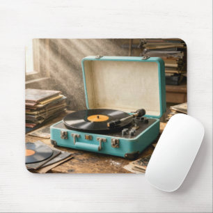 レトロポータブルレコードプレーヤー マウスパッド