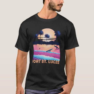 レトロポートセントルシーフロリダスーベリーサーフ Tシャツ