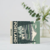 レトロポートランドオレゴン山ブリッジ ポストカード (スタンド正面)