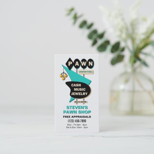 レトロポーン店 名刺 (スタンド正面)