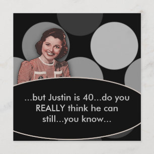 レトロマおもしろいン40歳誕生日パーティー 招待状