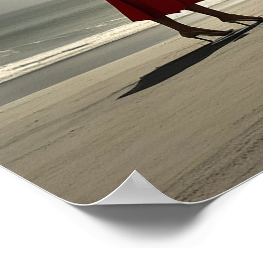 レトロマイアミビーチ1940のロードスタービーチ ポスター (角)