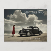 レトロマイアミビーチ1940のロードスタービーチ ポストカード (正面)