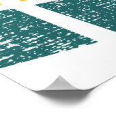 レトロマイアミフロリダビーチお土産パームツリー80s ポスター (角)