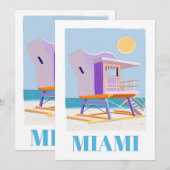 「レトロマイアミライフガード:ヴィンテージビーチVibes シーズンカード (正面/裏面)