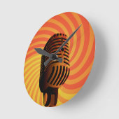 レトロマイカスタムク壁時計 ラウンド壁時計 (傾斜)