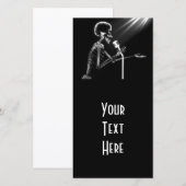 レトロマイクで歌うX線スケルトン – B&W (正面/裏面)