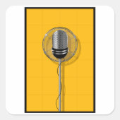 レトロマイクのシール スクエアシール (正面)