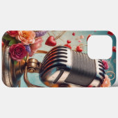 レトロマイクの電話ケース Case-Mate iPhoneケース (裏面 (横))
