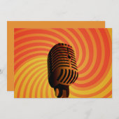 レトロマイクカスタム招待状 招待状 (正面/裏面)