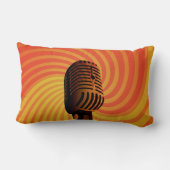 レトロマイクカスタム装飾用クッション ランバークッション (裏面)