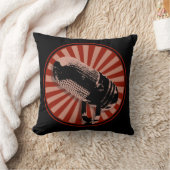 レトロマイクグラフィック(赤) クッション (ブランケット)